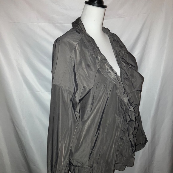 PLANET Grey Ruffle Collar Jacket - Picture 2 of 5
